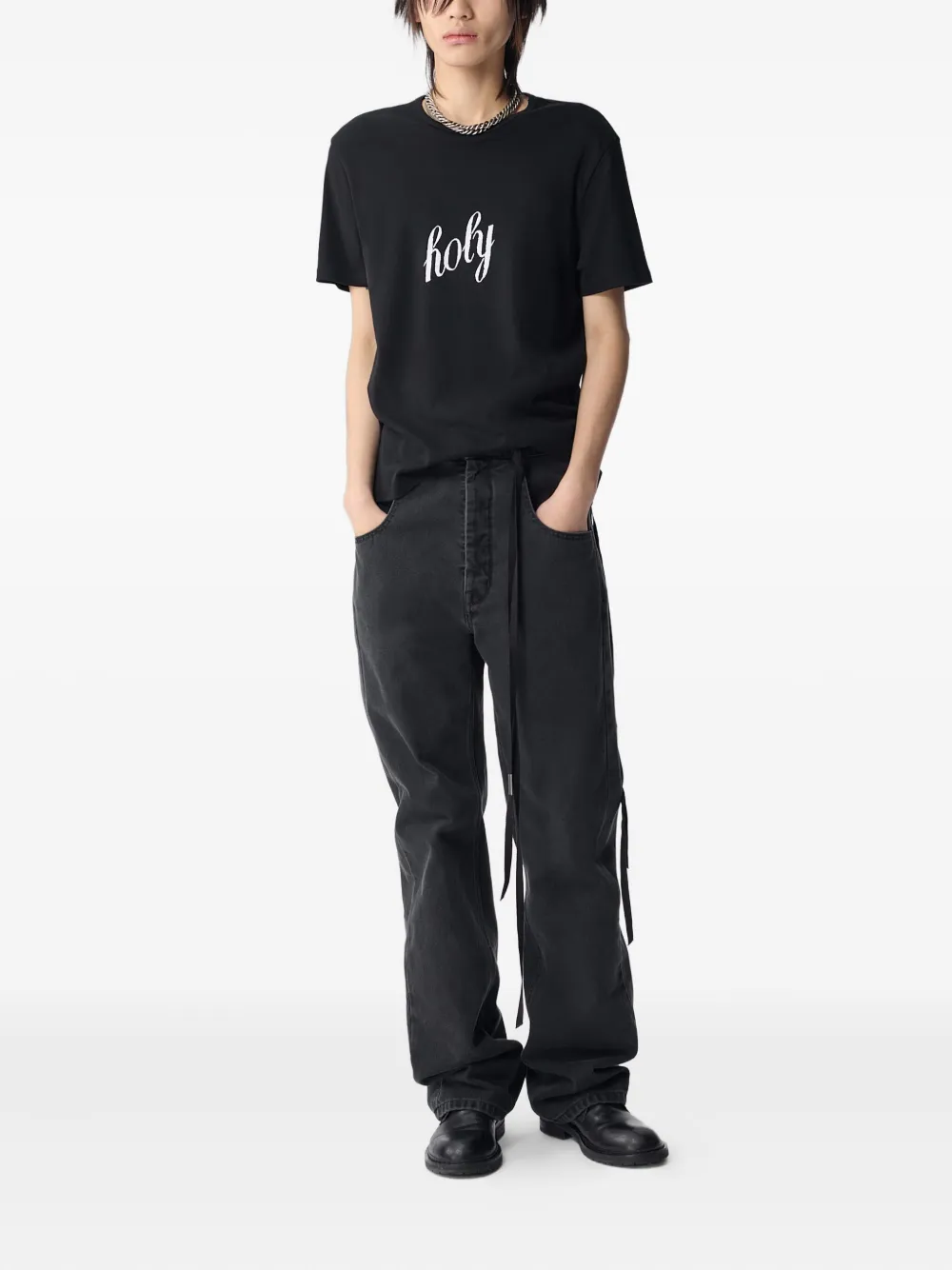 Ann Demeulemeester Baptist T-shirt - Zwart