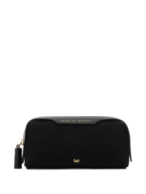 Anya Hindmarch logo-embroidered make up bag