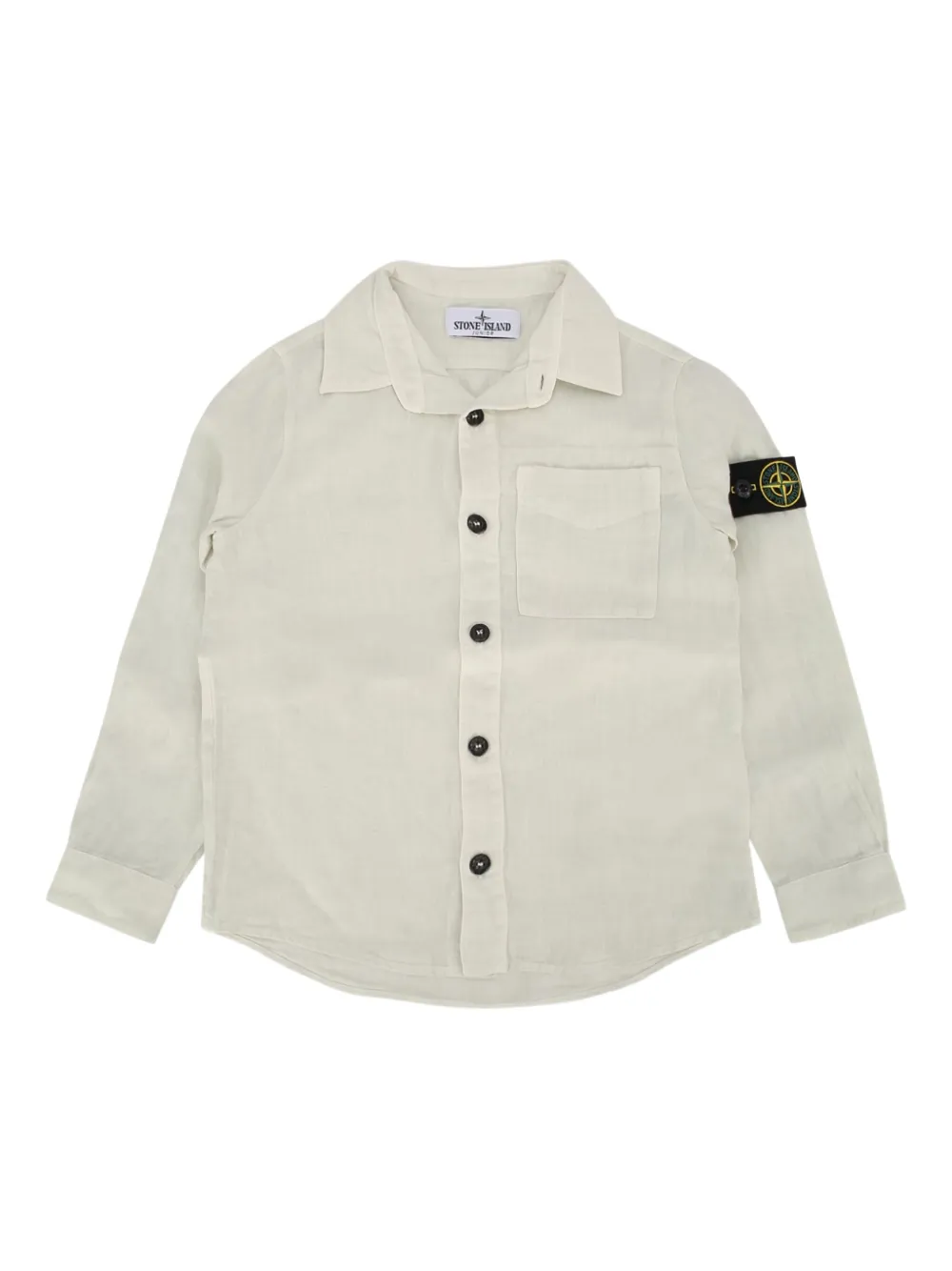 Stone Island Junior Sweater met Compass-logopatch Beige