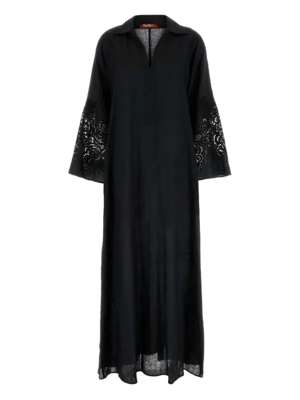 ワンピース MAX MARA BLACK LINEN STRANO DRESS 30229258_59213745_600.jpg