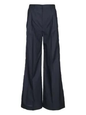 パンツ BRUNELLO CUCINELLI SUITS WIDE LEG PANTS (MB162P9027 C032) Brunello Cucinelli Belted Cotton Gauze Wide Leg Track Pants