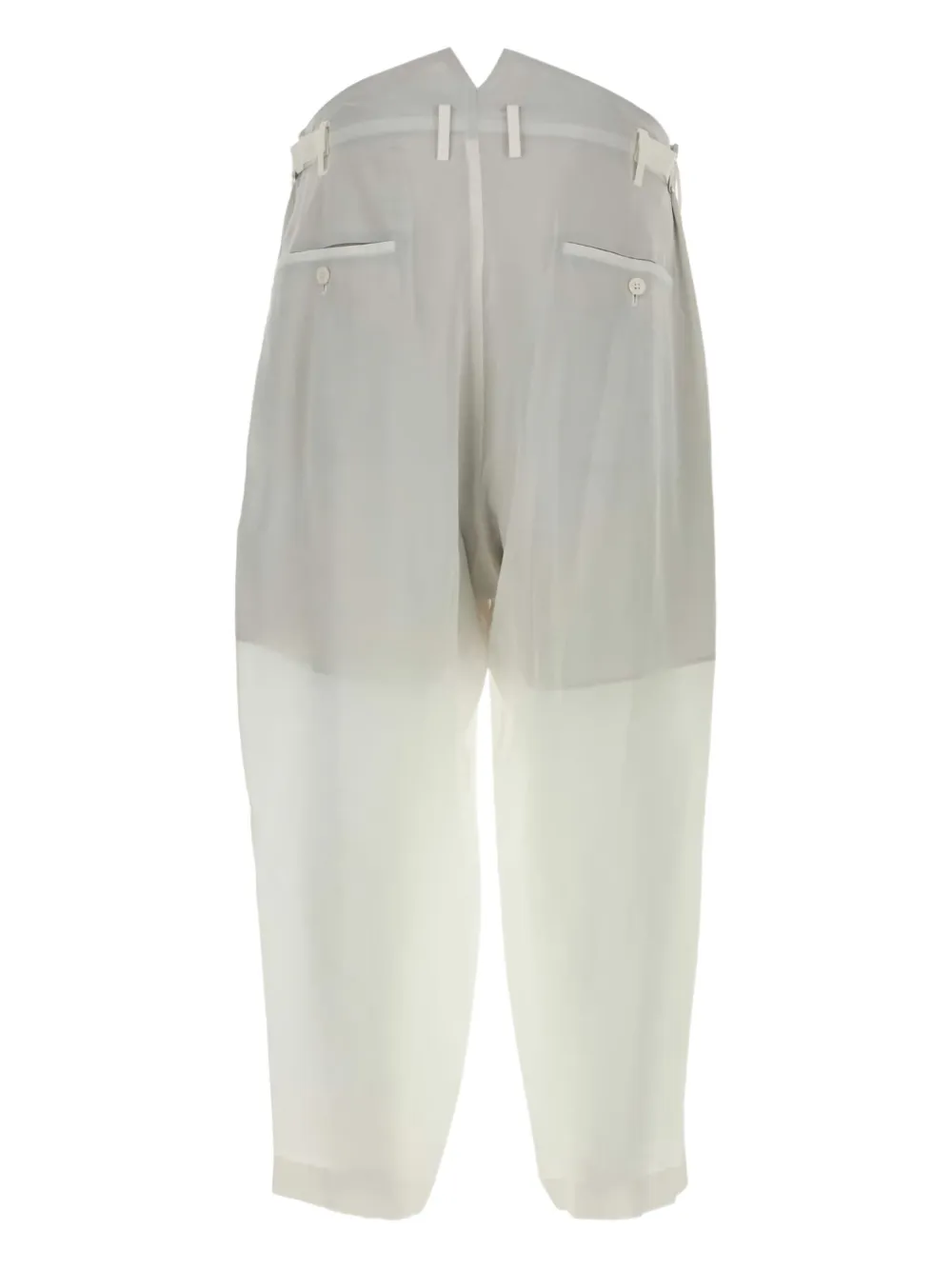 Yohji Yamamoto silk pants - Wit