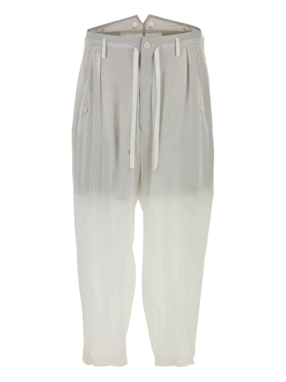 Yohji Yamamoto pantalon en soie | blanc | Image 1