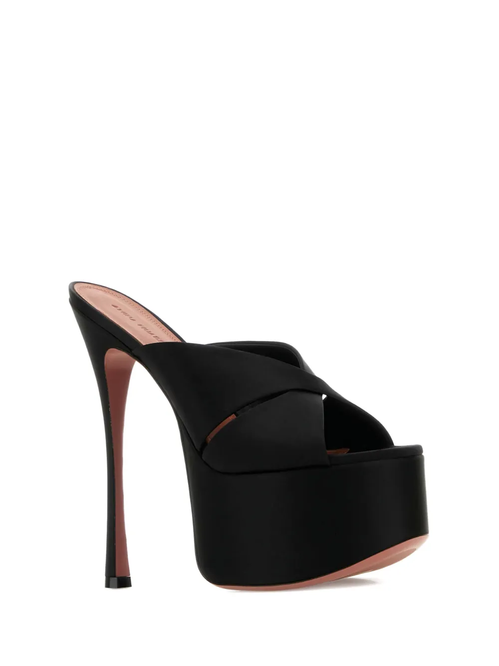 Amina Muaddi 155mm Salma sandals Black