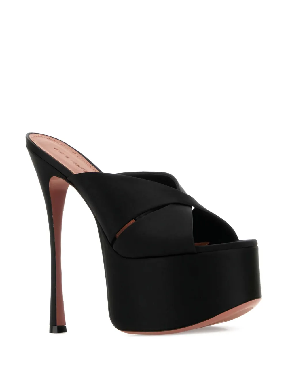 Amina Muaddi 155 mm Salma sandalen Zwart