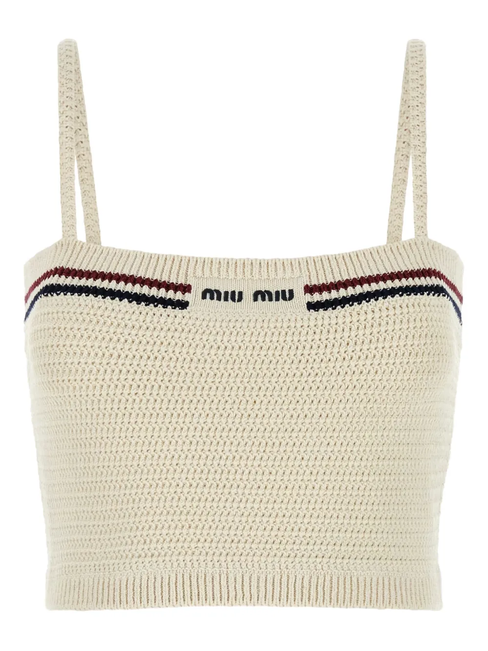 Miu Miu Gehäkeltes Trägershirt | Nude | Image 1
