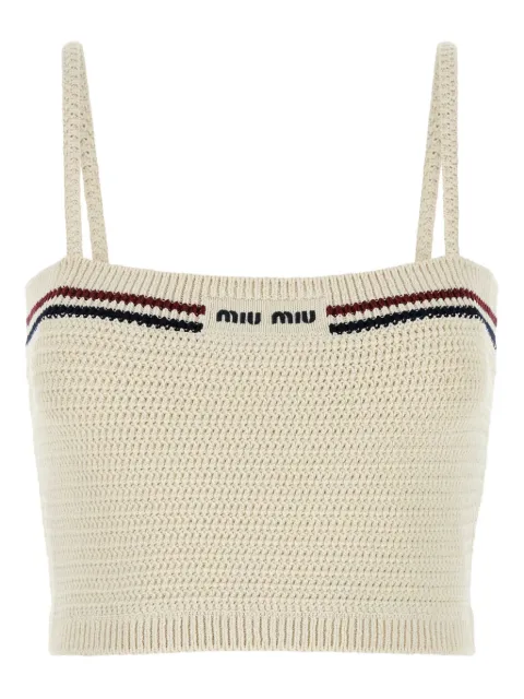 Miu Miu crochet strappy top