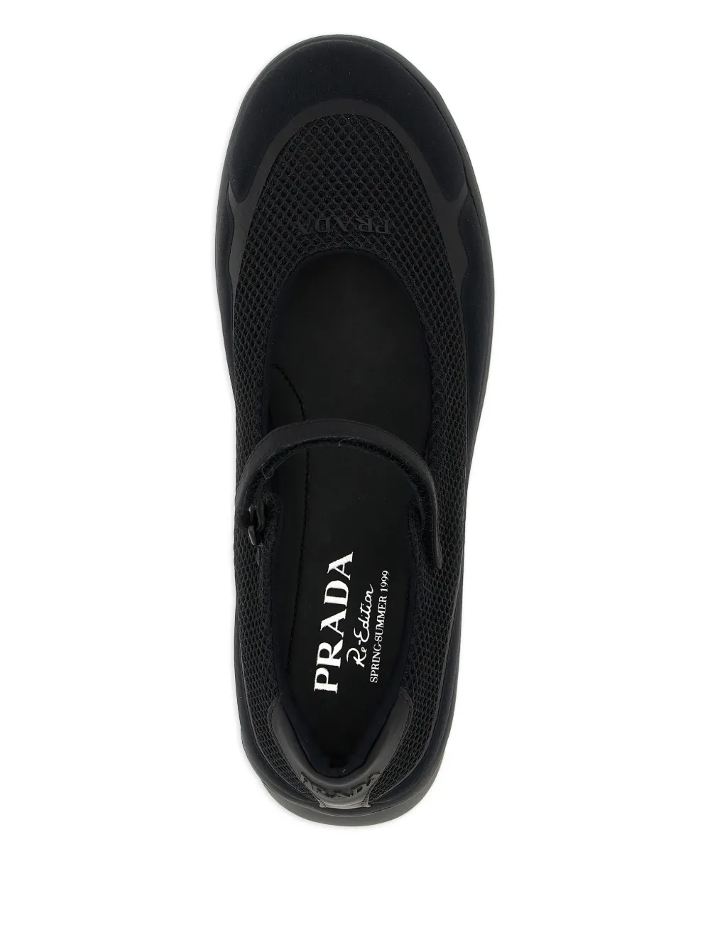 Prada Mesh ballerina's Zwart