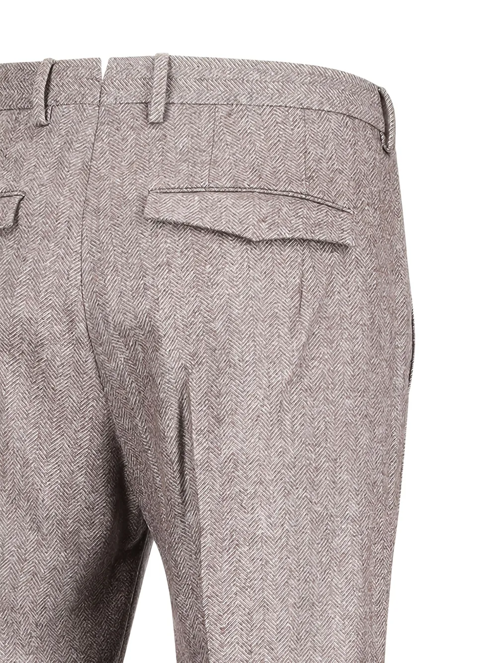 PT Torino Broek van scheerwolblend Grijs