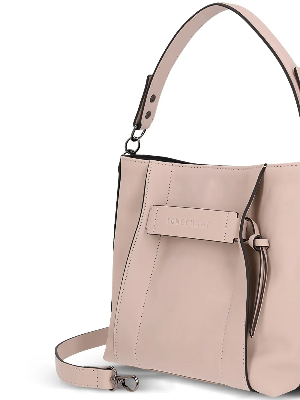 Longchamp S 3D leren shopper Beige