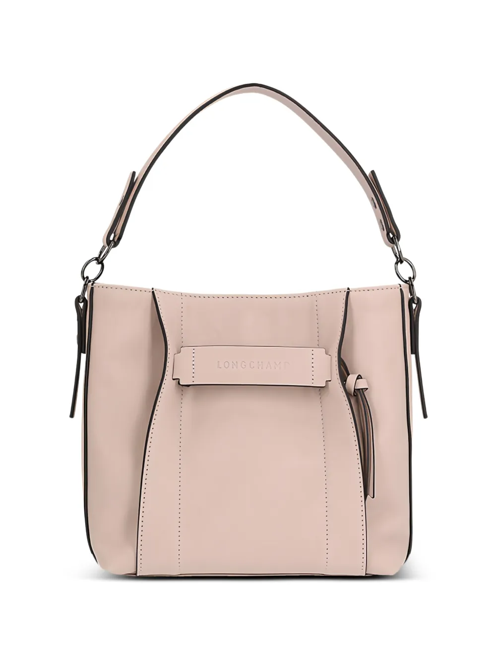 Longchamp S 3D leather tote bag - Neutrals