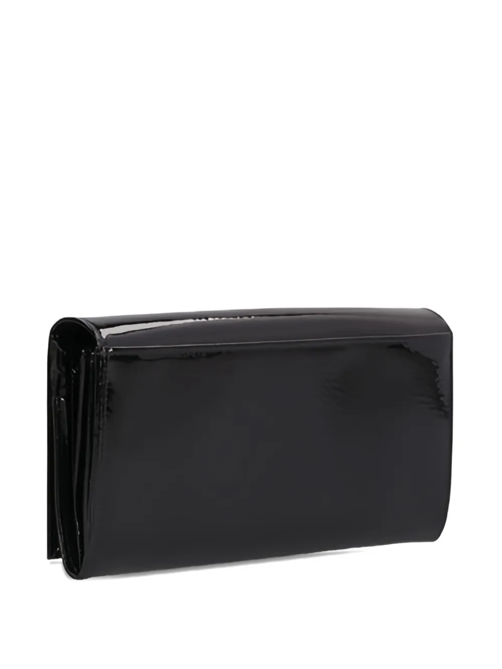 Longchamp patent plaque wallet - Zwart