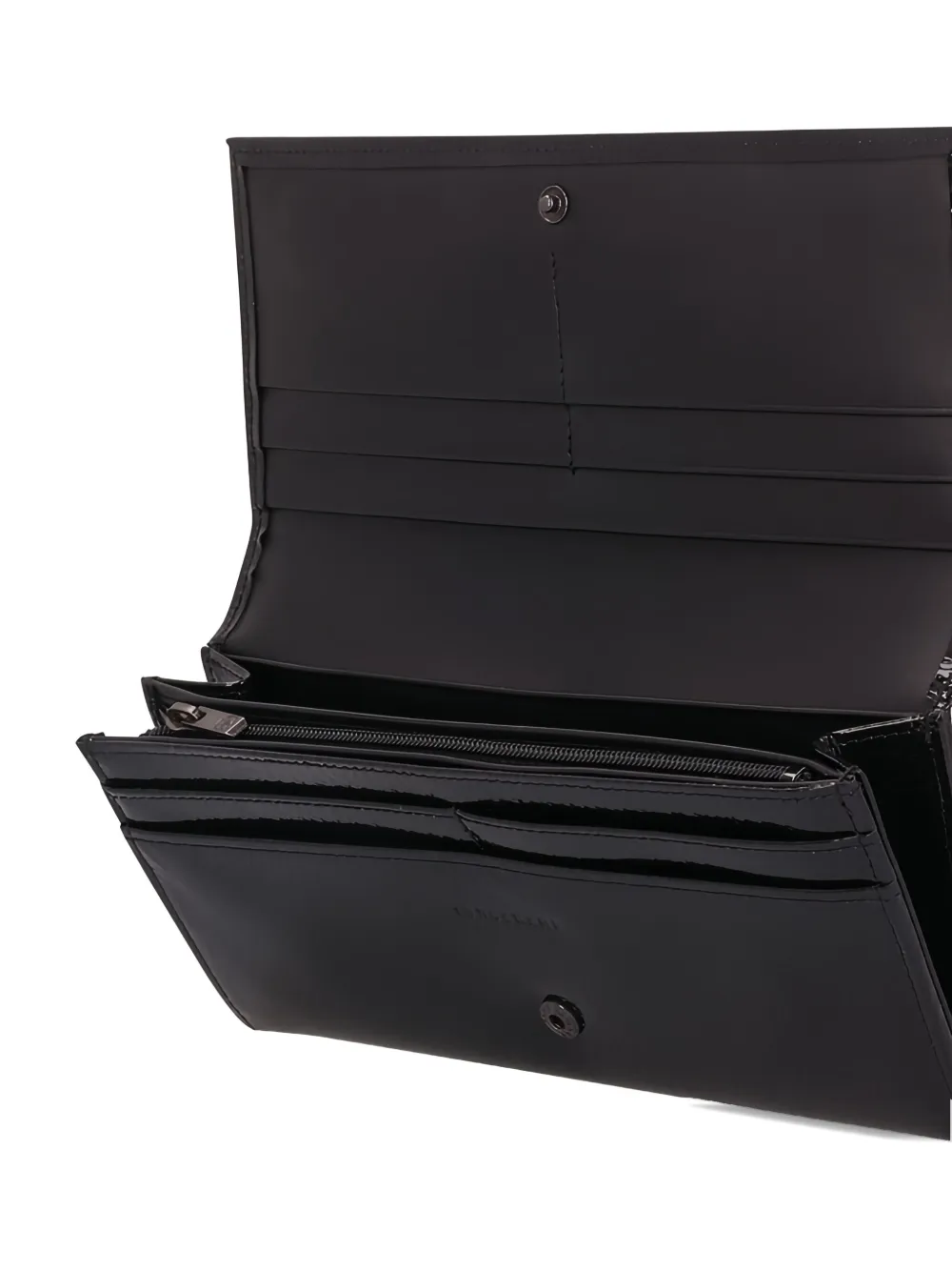 Longchamp Flap Wallet In Black
