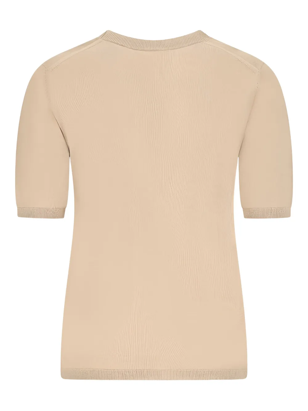 Max Mara Short-sleeved Crew-neck T-shirt In Neutral