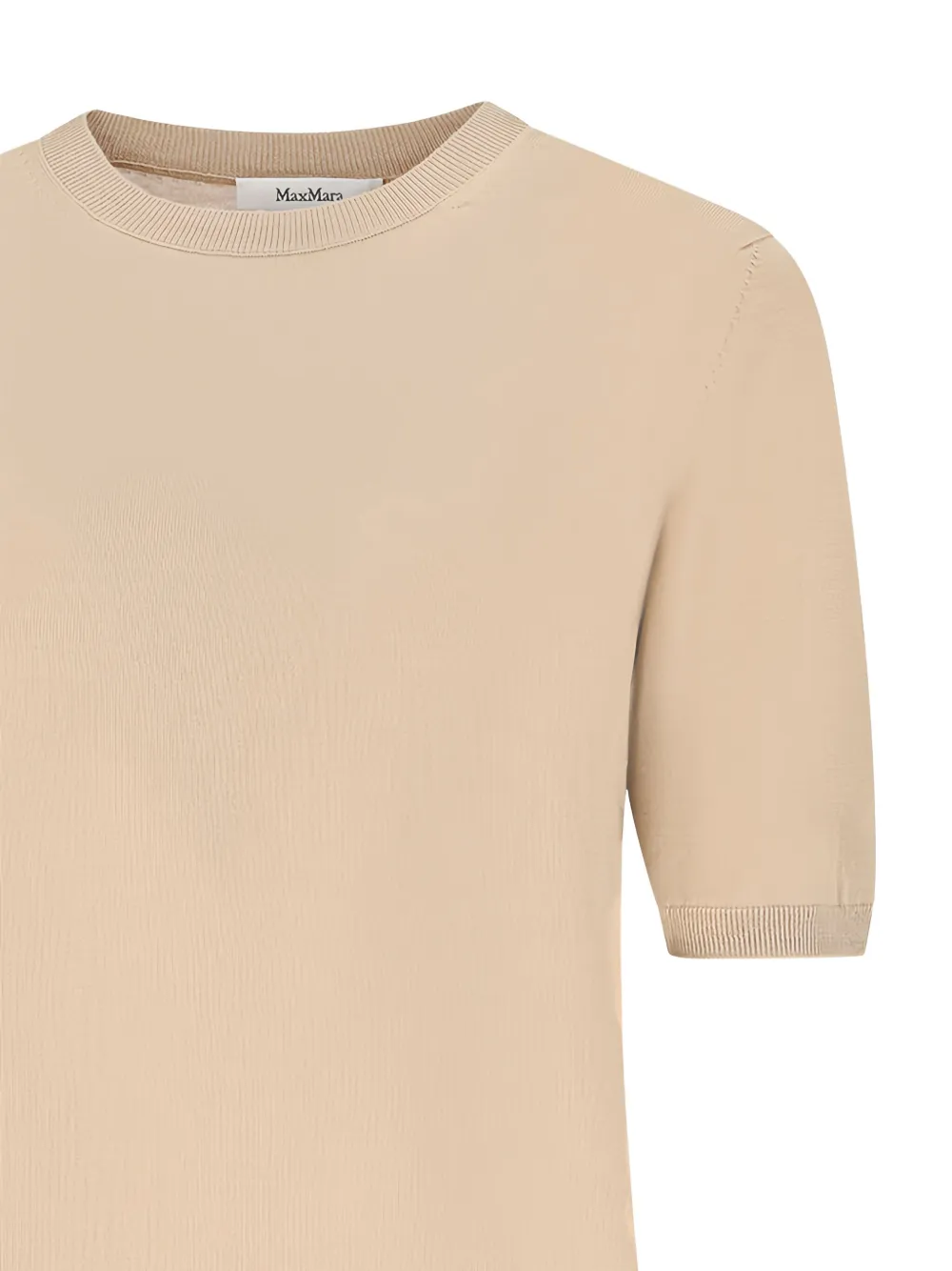 Max Mara Short-sleeved Crew-neck T-shirt In Neutral