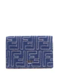 FENDI FF jacquard monogram cardholder - Blue