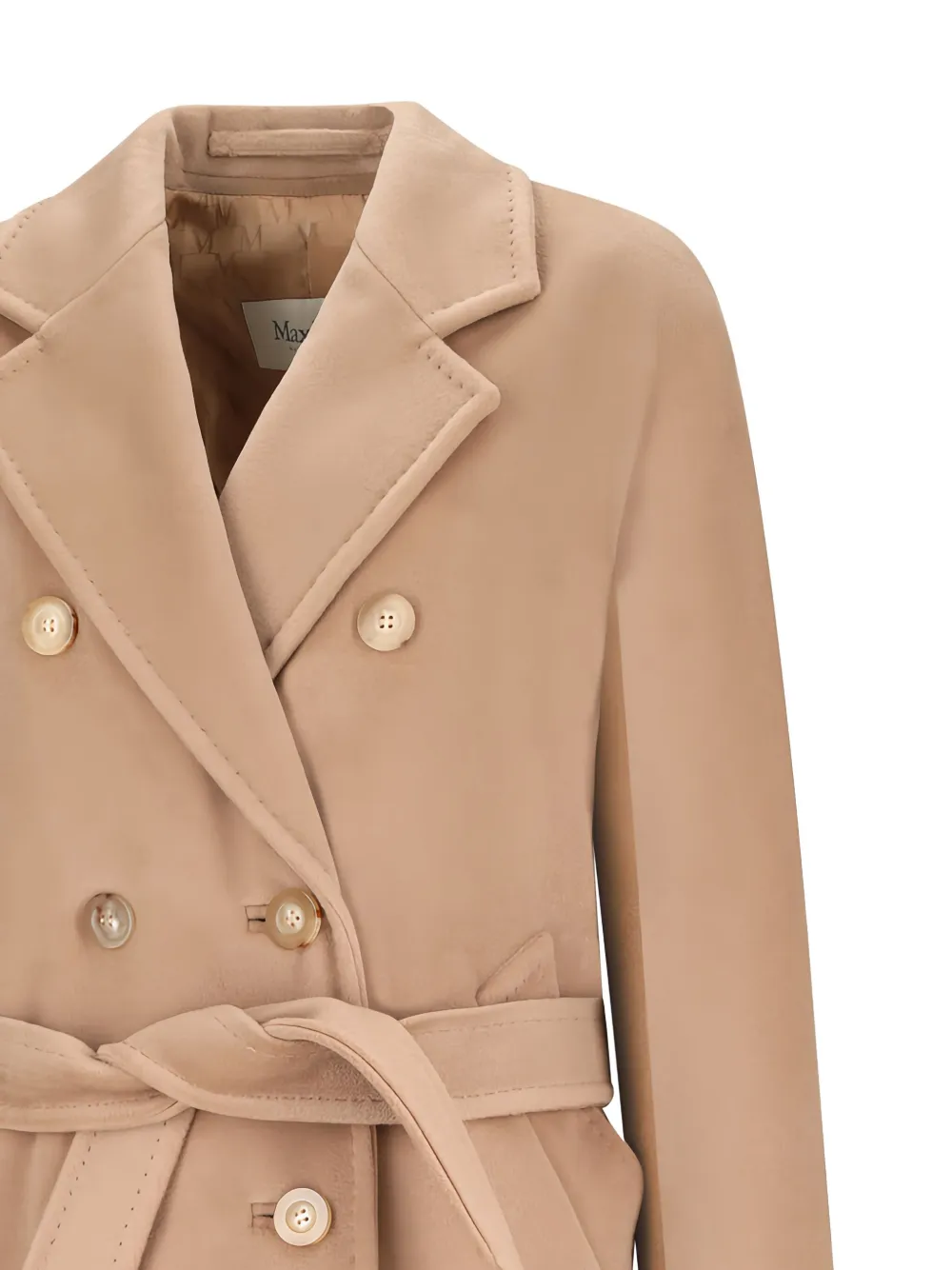 Max Mara belted double-breasted coat Beige