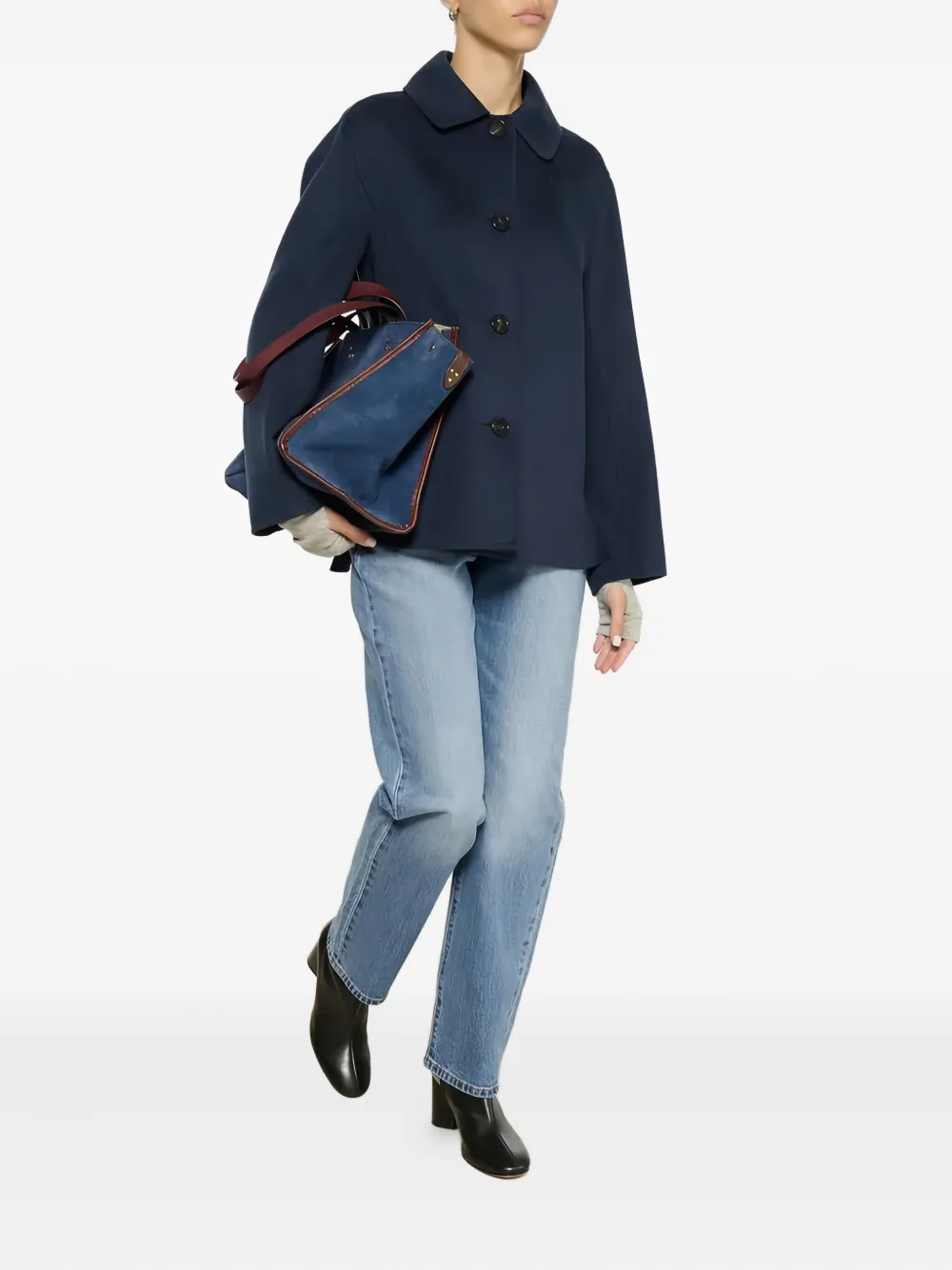 'S Max Mara Jack met knoopsluiting en kraag Blauw