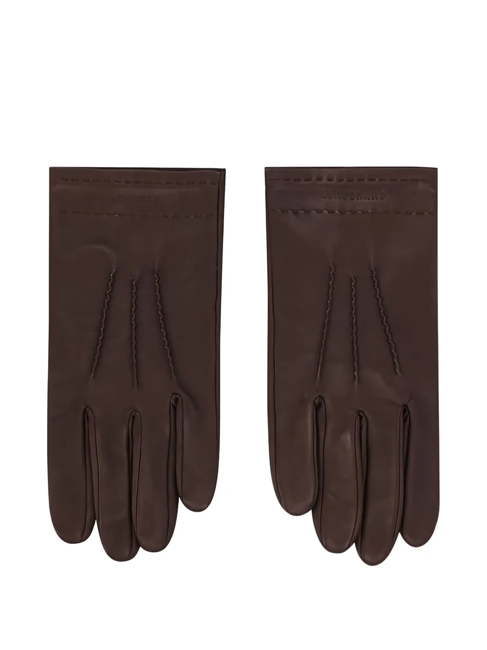 Longchamp leather gloves - ブラウン Longchamp leather gloves - ブラウン