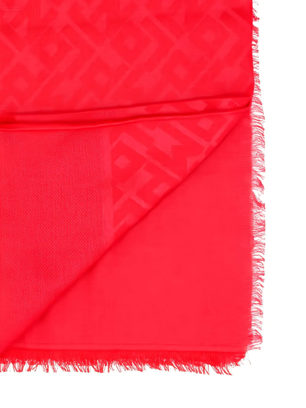 Longchamp fringed shawl - Rood