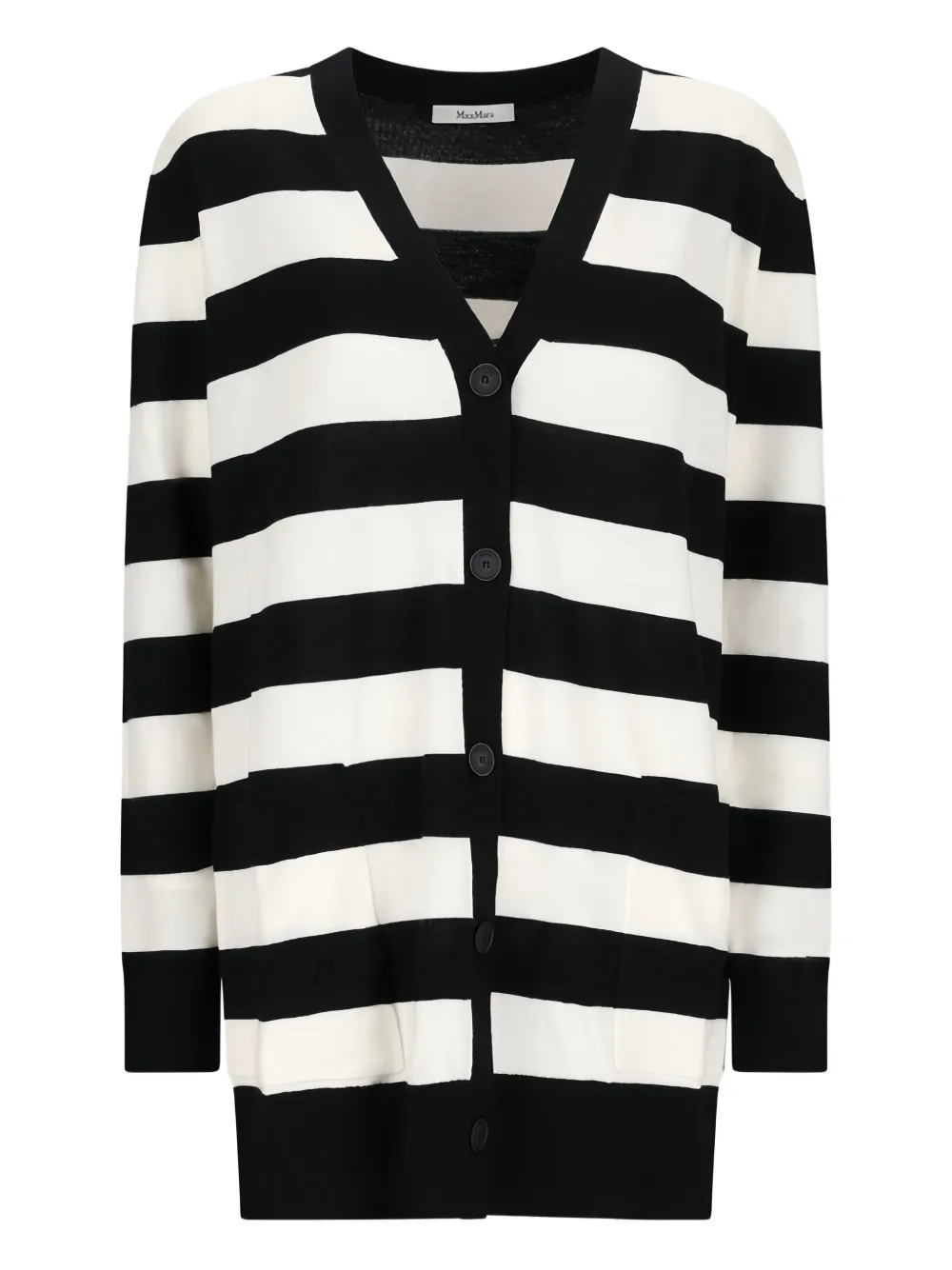 Max Mara striped button-down cardigan Zwart