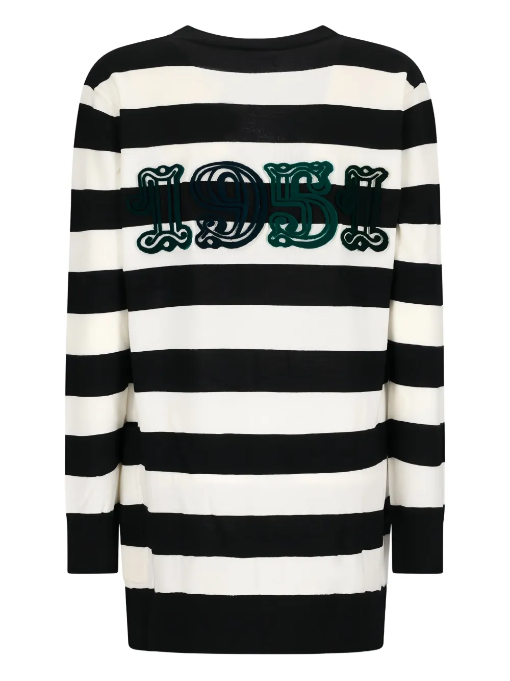 Max Mara striped button-down cardigan Zwart