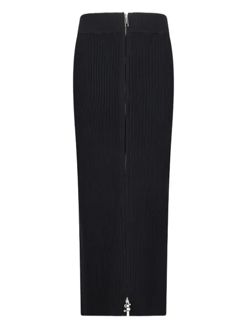 Sportmax ribbed zip-front maxi skirt