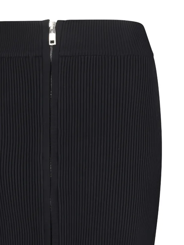 Sportmax Ribbed zip-front Maxi Skirt | Black | FARFETCH