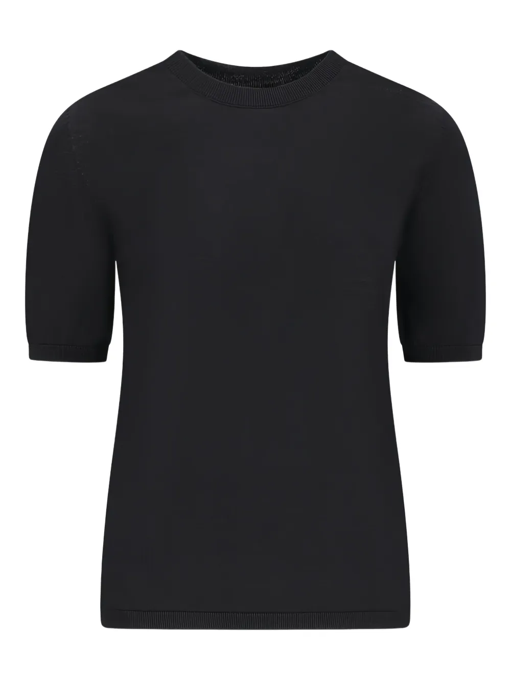 Max Mara Short-sleeved Sweater In Black
