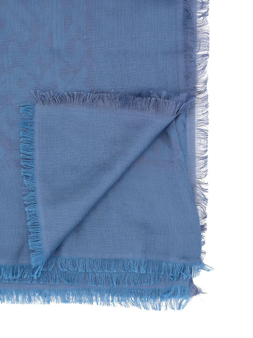 Longchamp fringed shawl - Blauw