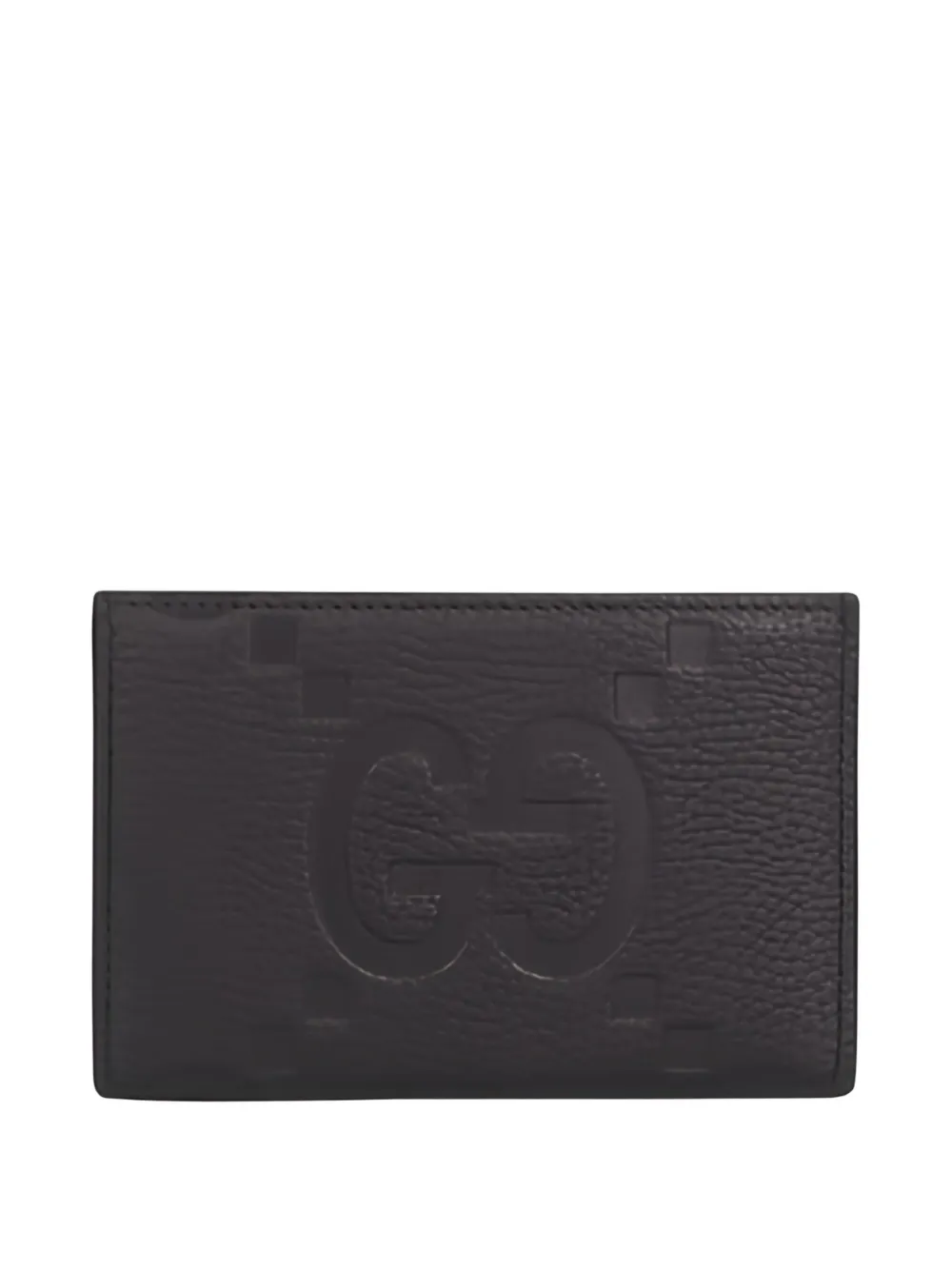 Gucci logo leather cardholder Zwart