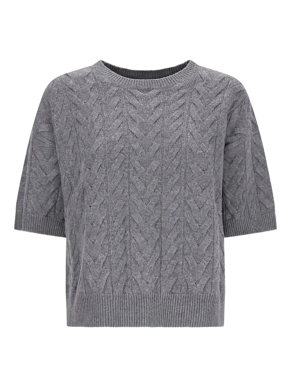 'S Max Mara cable-knit short-sleeve top