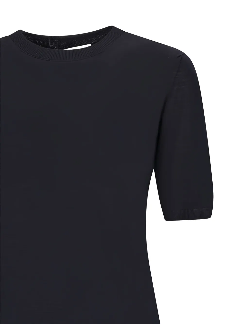 Max Mara Top met korte mouwen en ronde hals Zwart
