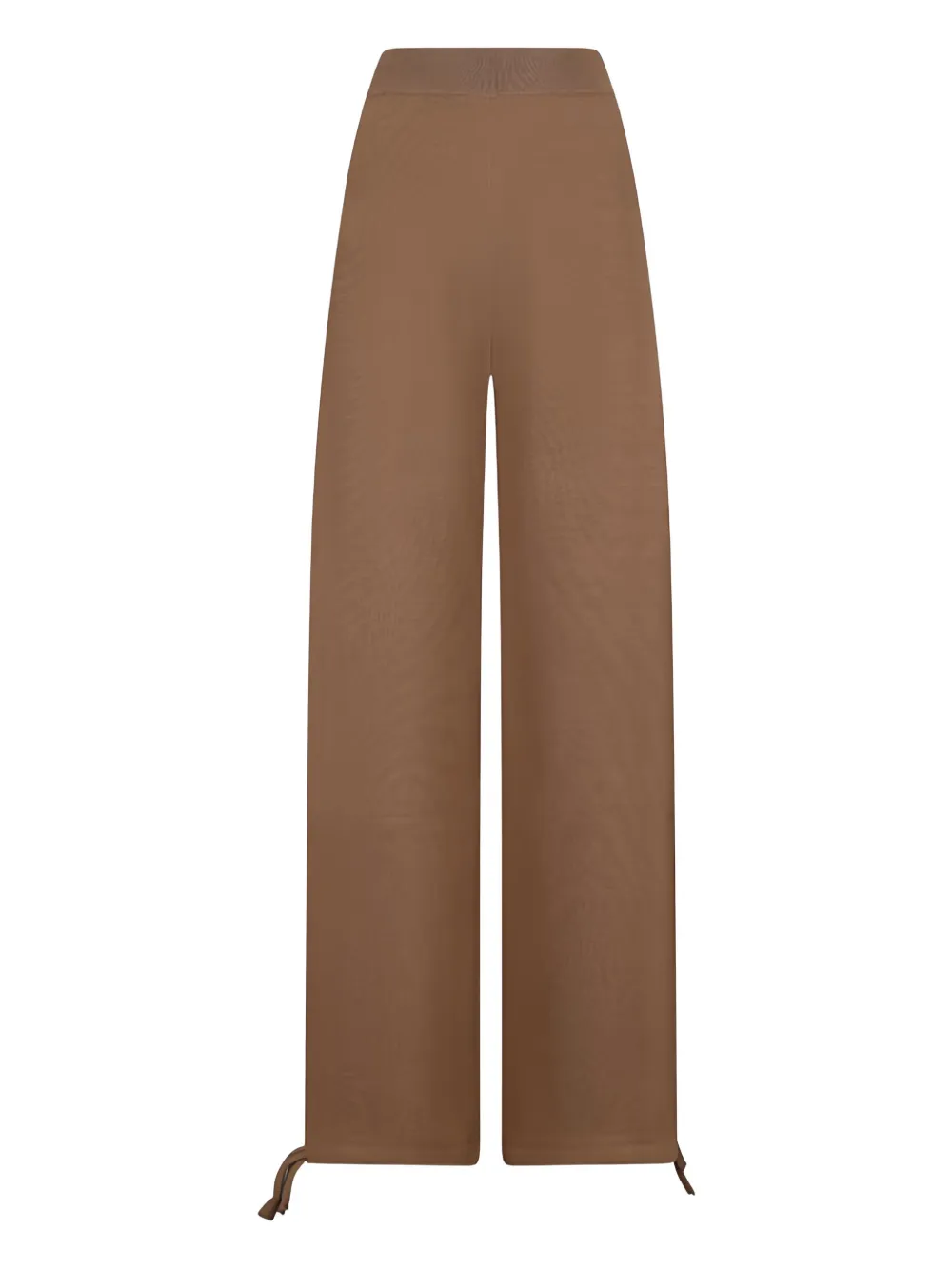 Max Mara Broek met elastische taille en trekkoord Bruin
