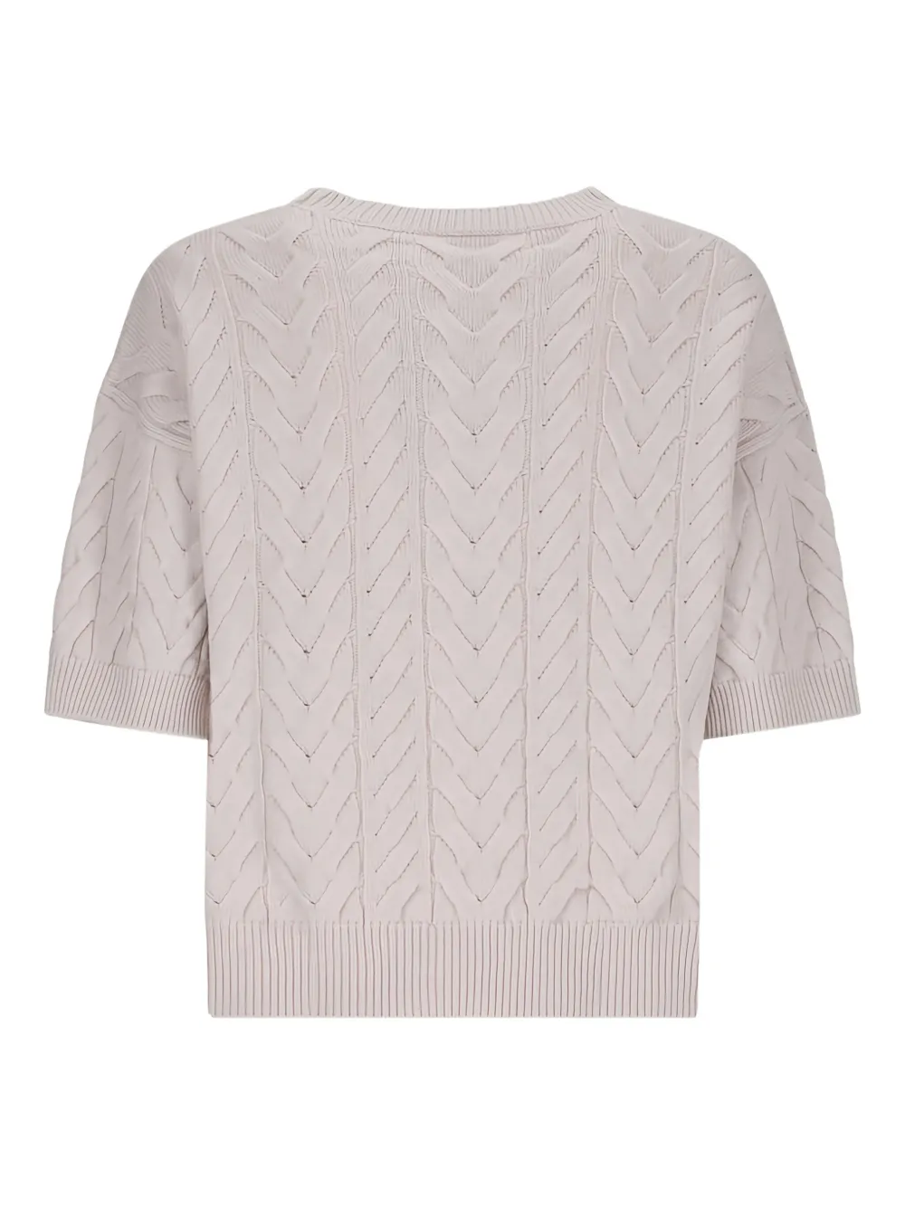 'S Max Mara Kabelgebreid T-shirt met korte mouwen Beige