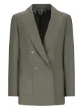 Max Mara double-breasted patch-pocket blazer - Green