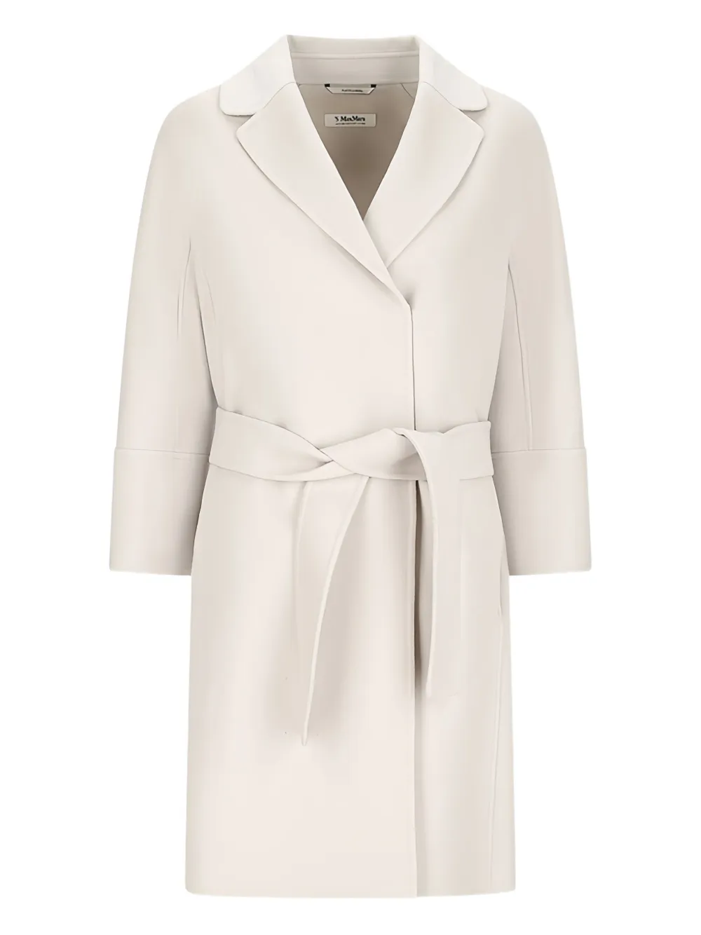 'S Max Mara Jas met revers en ceintuur Beige