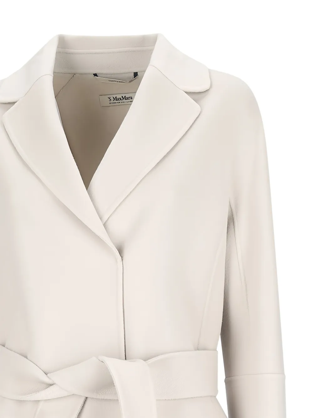 'S Max Mara Jas met revers en ceintuur Beige
