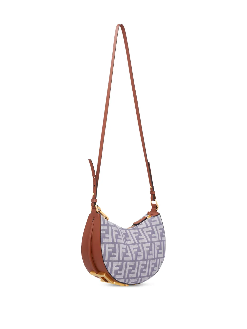 FENDI Crescent schoudertas met logo Blauw