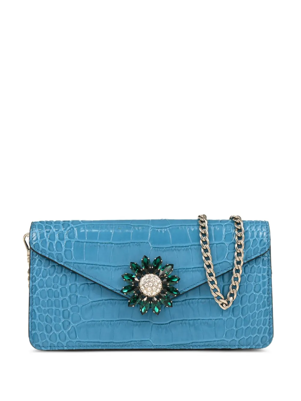 Miu Miu Pre-Owned 1990-2000s ビジュークラッチバッグ - ブルー Miu Miu Pre-Owned 1990-2000s ビジュークラッチバッグ - ブルー
