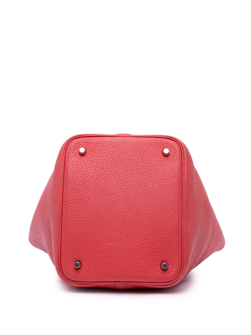 Pre-owned Hermes 2010 Clemence Picotin Lock 22 Handbag In Red