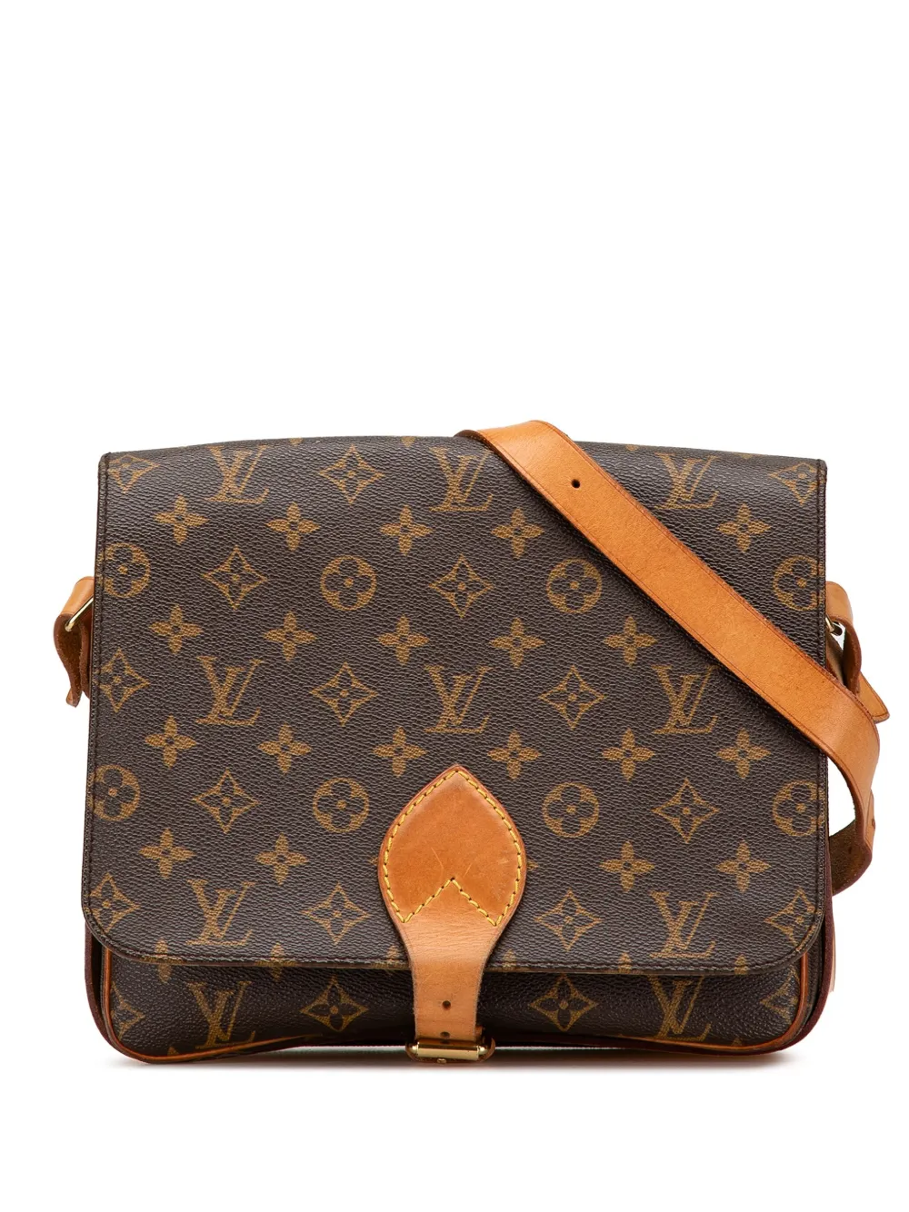 Pre-owned Louis Vuitton 1994 Monogram Cartouchiere Gm Crossbody Bag