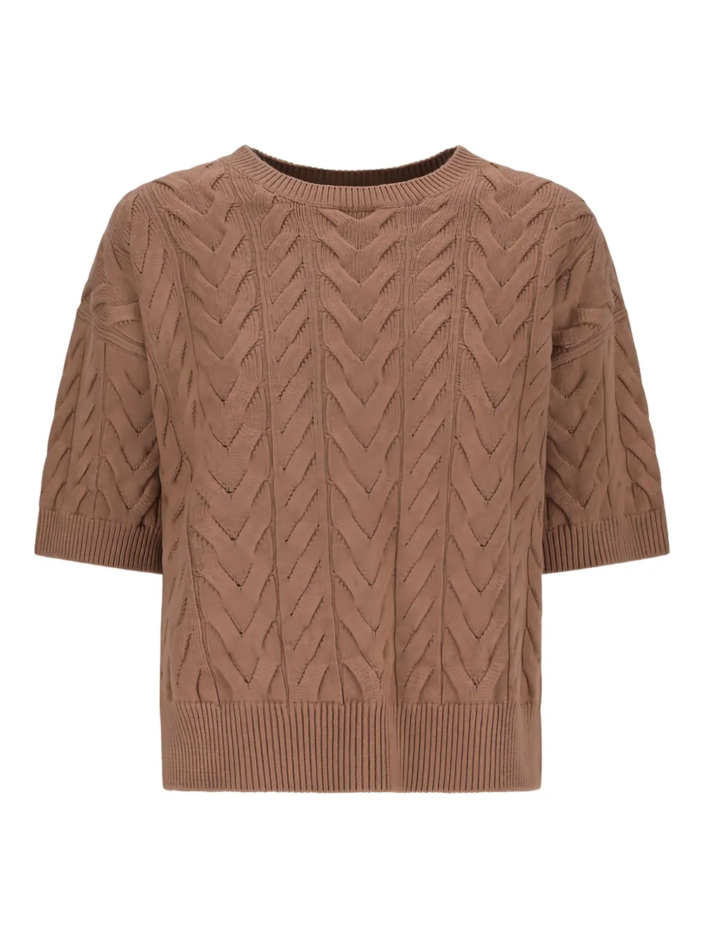 'S Max Mara cable-knit short-sleeve top