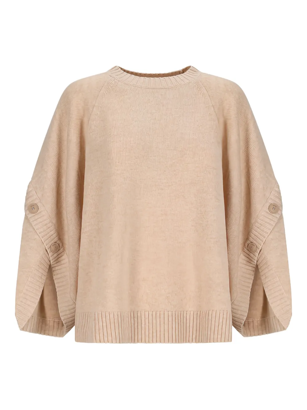 Max Mara button-detail raglan-sleeve sweater Beige