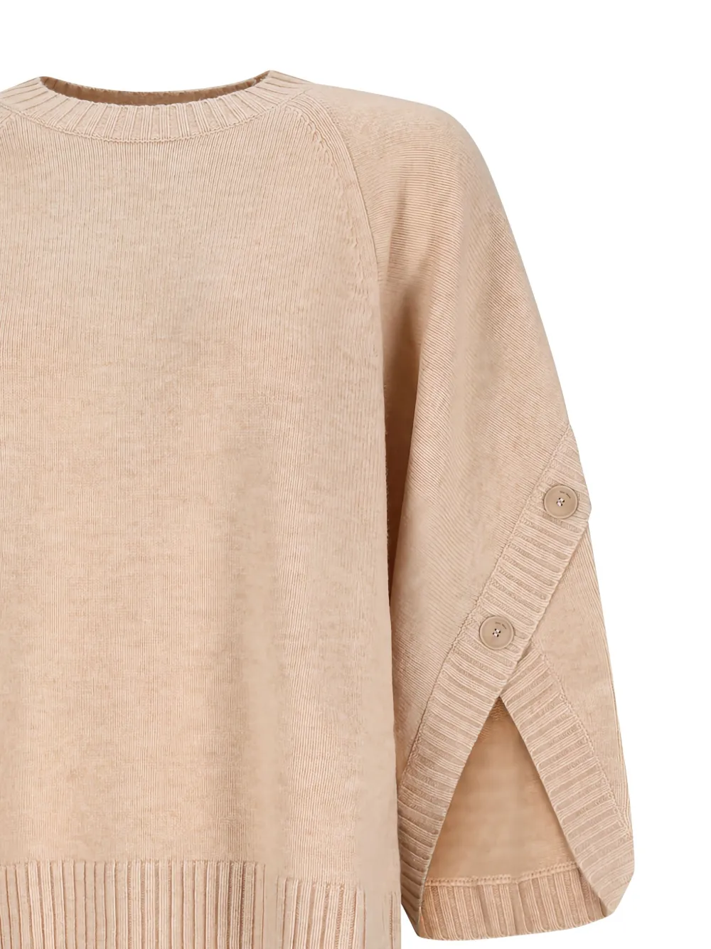 Max Mara button-detail raglan-sleeve sweater Beige