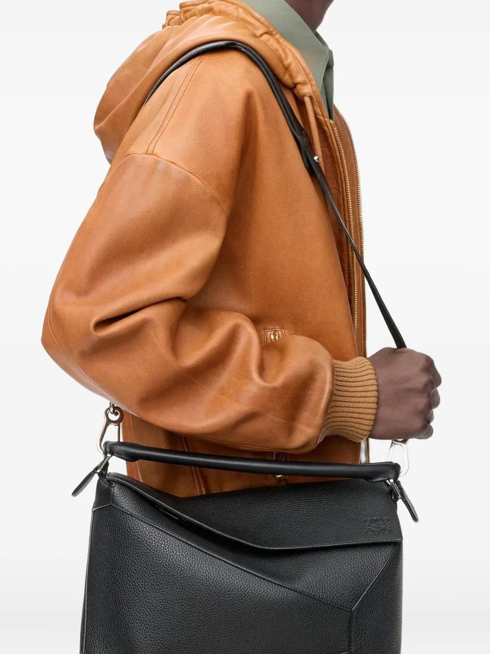 LOEWE large Puzzle Edge shoulder bag - Zwart