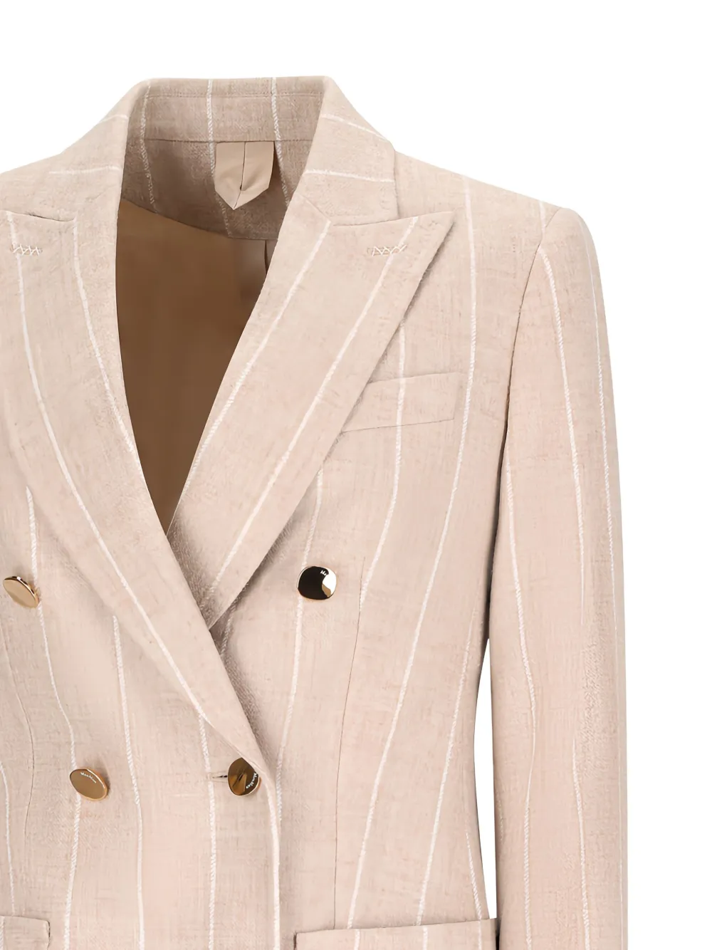 Max Mara Riom jas met krijtstreep Beige