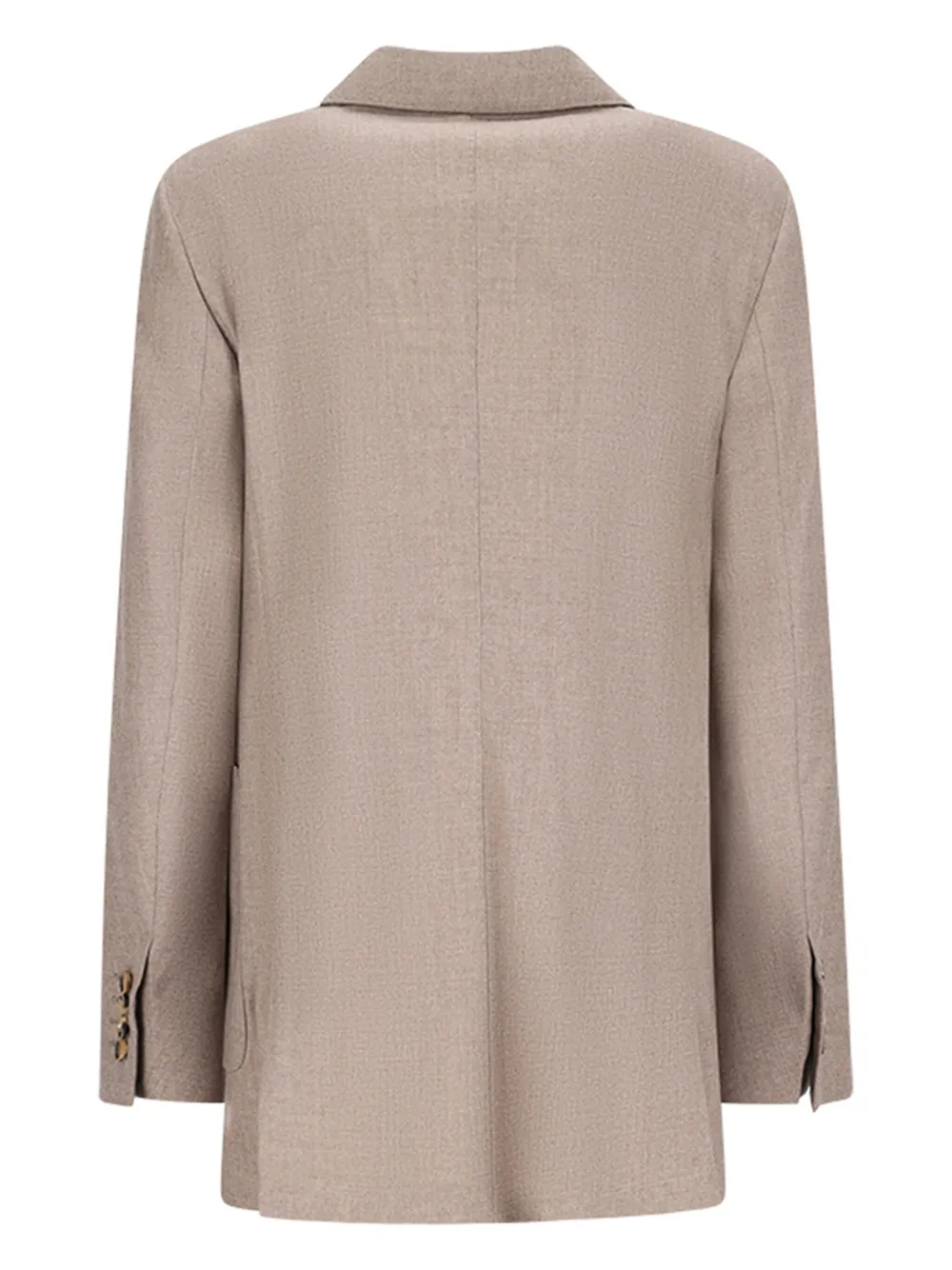 Max Mara Blazer met dubbele rij knopen en opgestikte zakken Beige