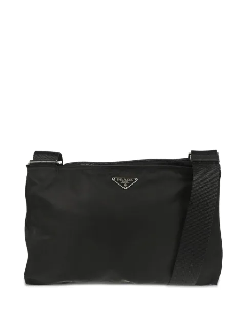 Prada Pre-Owned 1990-2000s enamel-logo shoulder bag