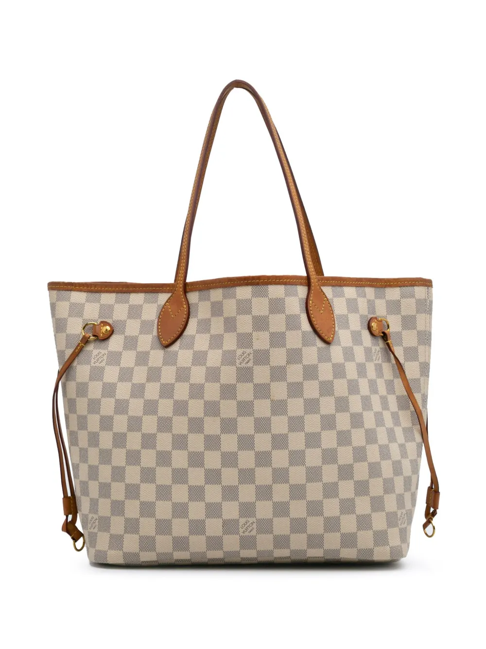 Pre-owned Louis Vuitton 2019 Damier Azur Neverfull Mm Tote Bag